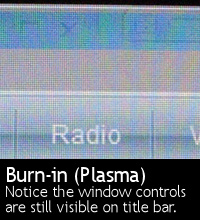 Example of Plasma Burn-in